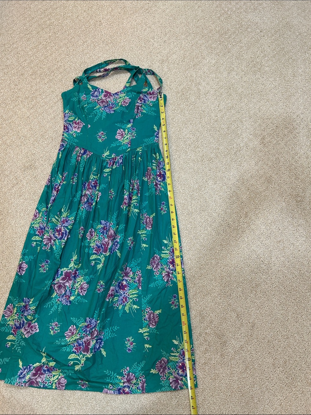 Vintage 90s Laura Ashley Floral Cotton Sundress Made in Great Britain Size 10 - Picture 11 of 12